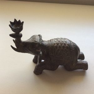 Indian Elephant figurine with incense holder